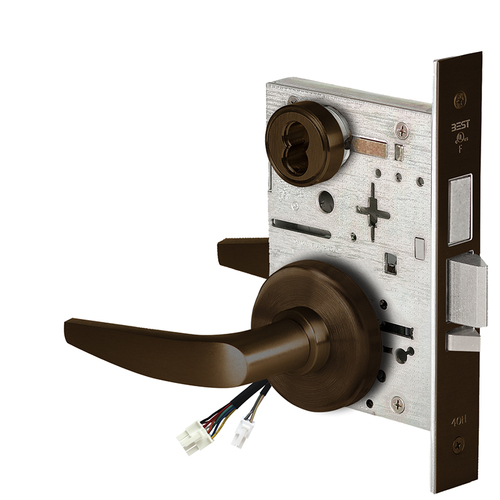 Electric Mortise Lock Dark Oxidized Satin Bronze Oil Rubbed