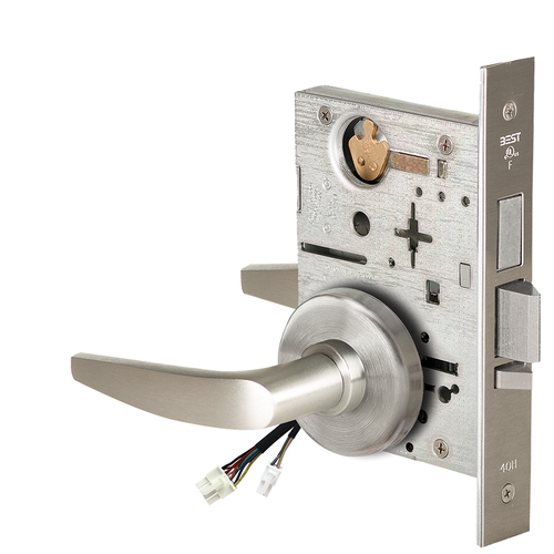 Electric Mortise Lock Satin Nickel Plated Clear Coated