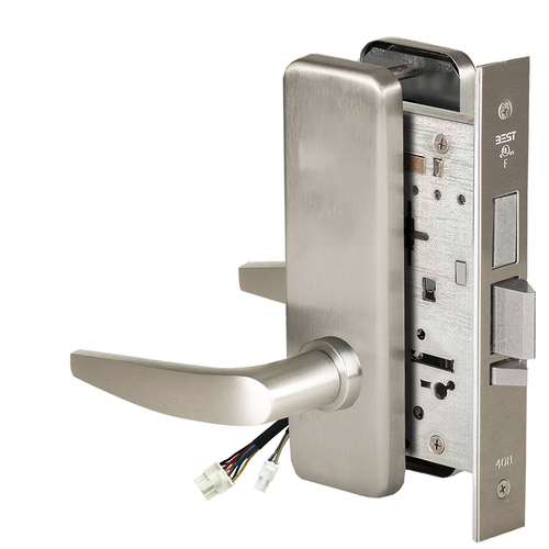 Electric Mortise Lock Satin Nickel Plated Clear Coated