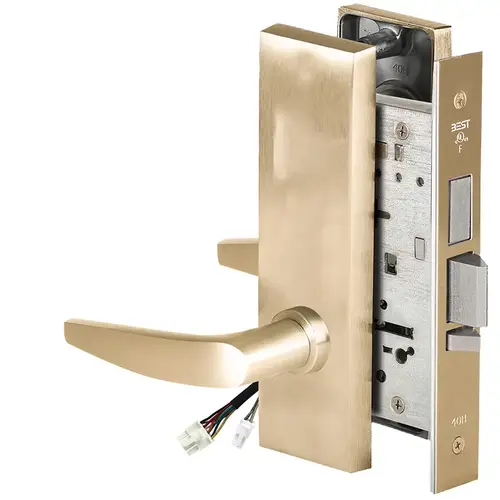 Electric Mortise Lock Satin Brass