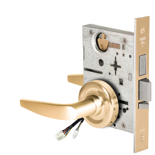 Electric Mortise Lock Bright Brass