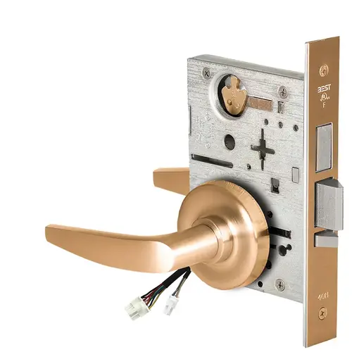 Electric Mortise Lock Satin Bronze Clear Coated