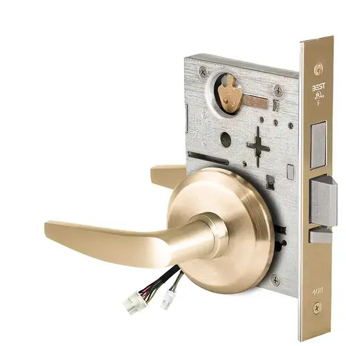 Electric Mortise Lock Satin Brass