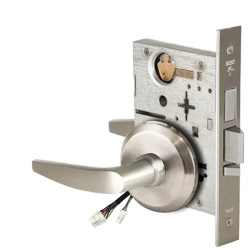 Electric Mortise Lock Satin Nickel Plated Clear Coated