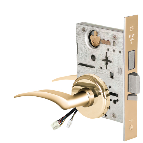 Electric Mortise Lock Bright Brass