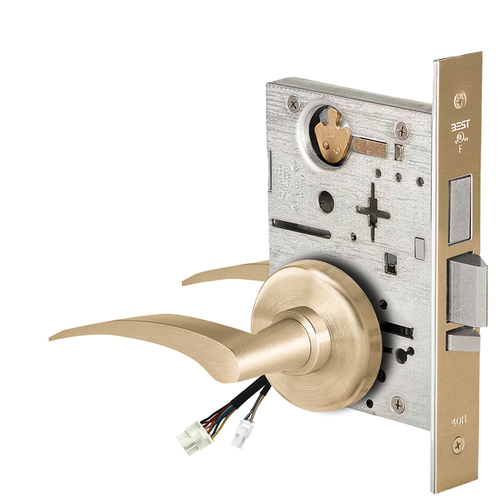 Electric Mortise Lock Satin Brass