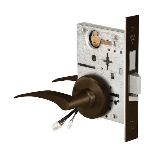 Electric Mortise Lock Dark Oxidized Satin Bronze Oil Rubbed