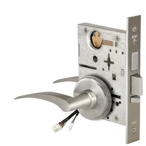 Electric Mortise Lock Satin Nickel Plated Clear Coated