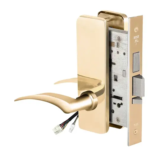 Electric Mortise Lock Bright Brass