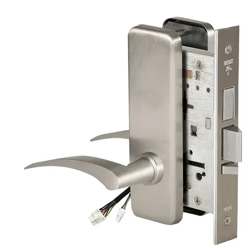 Electric Mortise Lock Satin Nickel Plated Clear Coated