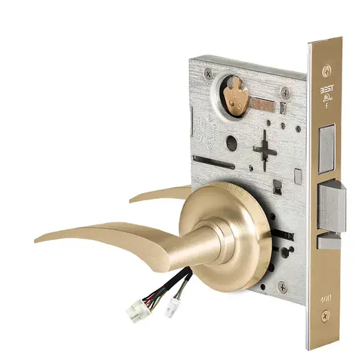 Electric Mortise Lock Satin Brass