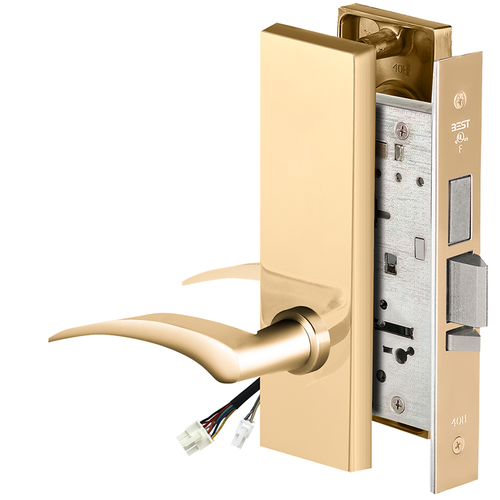 Electric Mortise Lock Bright Brass