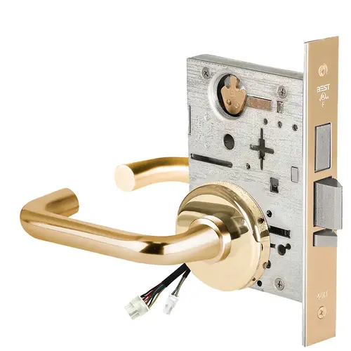 Electric Mortise Lock Bright Brass