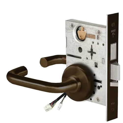 Electric Mortise Lock Dark Oxidized Satin Bronze Oil Rubbed