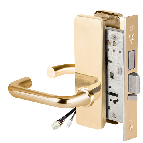 Electric Mortise Lock Bright Brass