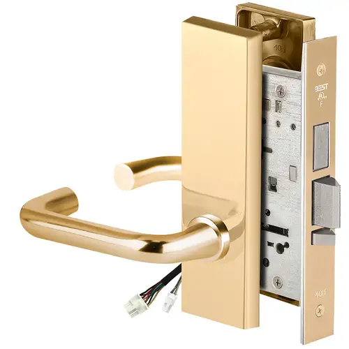 Electric Mortise Lock Bright Brass