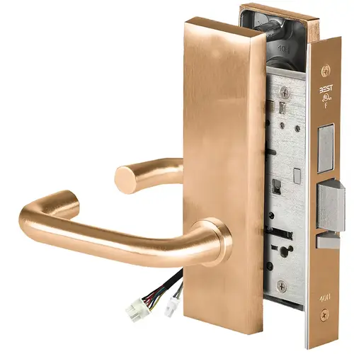 Electric Mortise Lock Satin Bronze Clear Coated