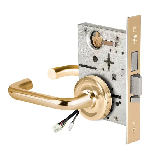 Electric Mortise Lock Bright Brass