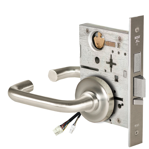 Electric Mortise Lock Satin Nickel Plated Clear Coated