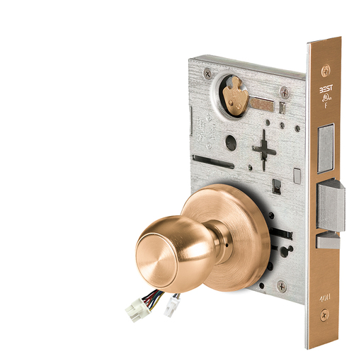 Electric Mortise Lock Satin Bronze Clear Coated