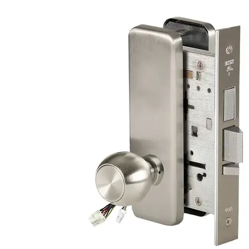 Electric Mortise Lock Satin Nickel Plated Clear Coated