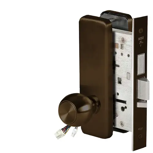 Electric Mortise Lock Dark Oxidized Satin Bronze Oil Rubbed