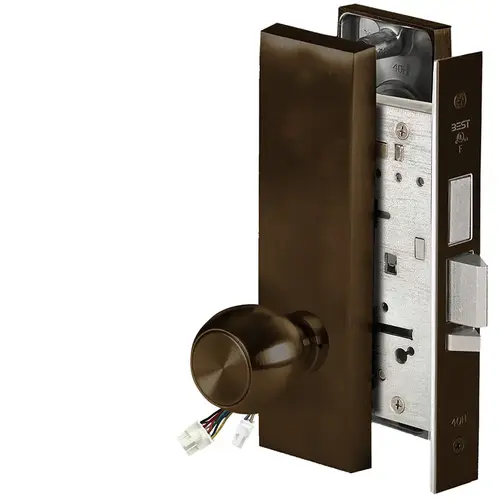 Electric Mortise Lock Dark Oxidized Satin Bronze Oil Rubbed