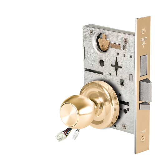 Electric Mortise Lock Bright Brass