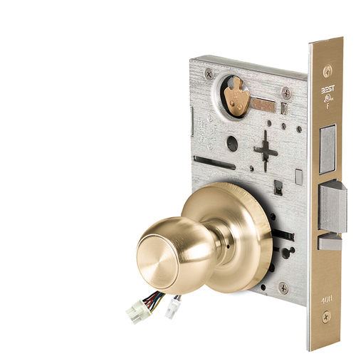 Electric Mortise Lock Satin Brass