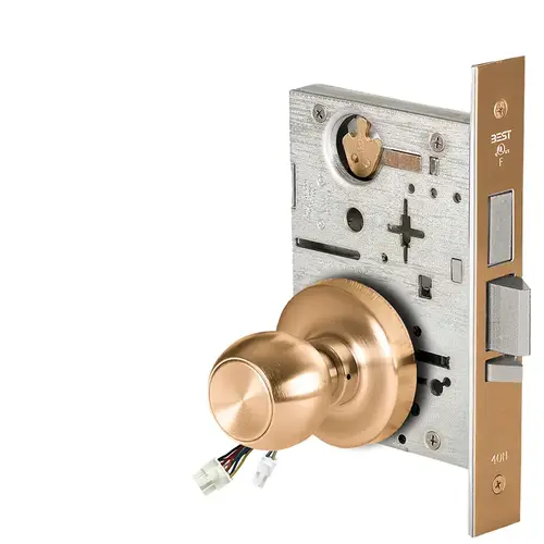 Electric Mortise Lock Satin Bronze Clear Coated