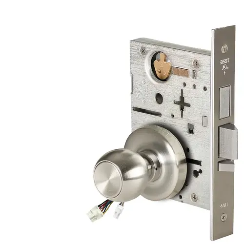 Electric Mortise Lock Satin Nickel Plated Clear Coated