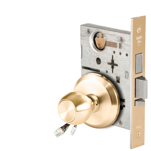 Electric Mortise Lock Bright Brass