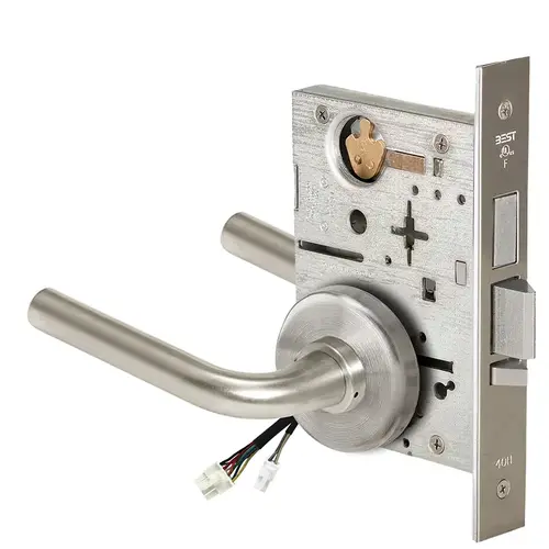 Electric Mortise Lock Satin Nickel Plated Clear Coated