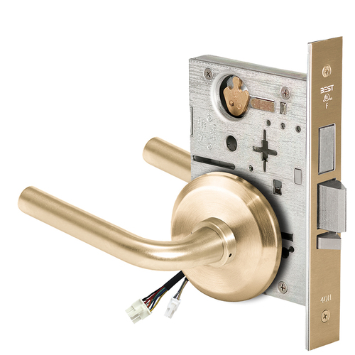 Electric Mortise Lock Satin Brass