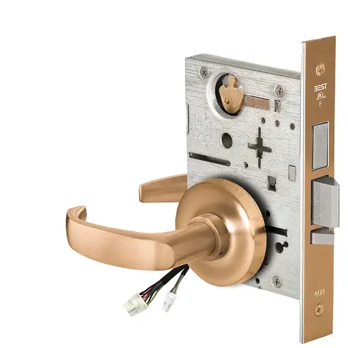 Electric Mortise Lock Satin Bronze Clear Coated