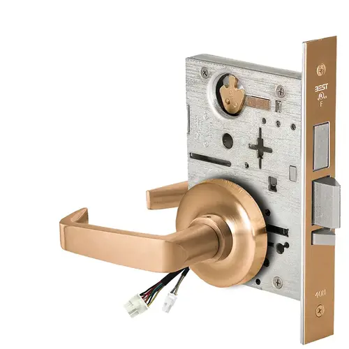 Electric Mortise Lock Satin Bronze Clear Coated