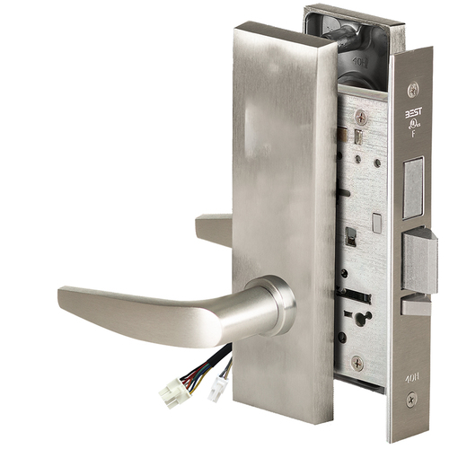 Electric Mortise Lock Satin Nickel Plated Clear Coated