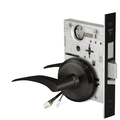 Electric Mortise Lock Flat Black Coated