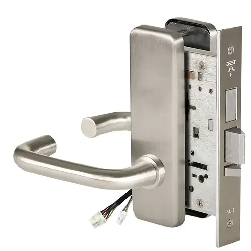 Electric Mortise Lock Satin Nickel Plated Clear Coated