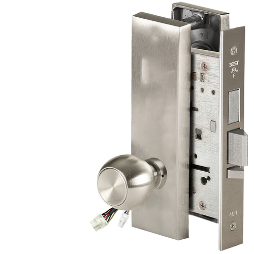 Electric Mortise Lock Satin Nickel Plated Clear Coated