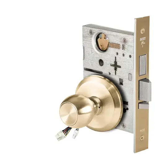 Electric Mortise Lock Satin Brass