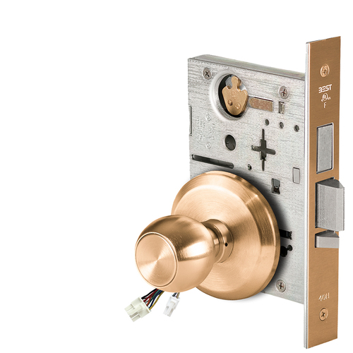 Electric Mortise Lock Satin Bronze Clear Coated