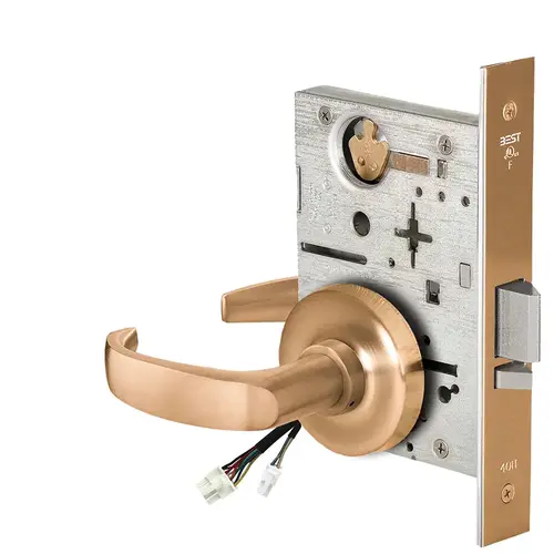 Electric Mortise Lock Satin Bronze Clear Coated