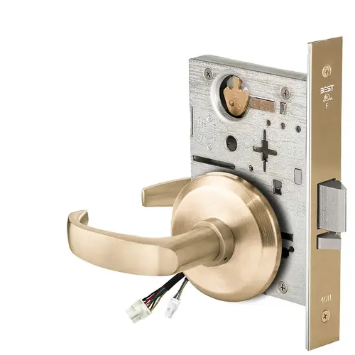 Electric Mortise Lock Satin Brass