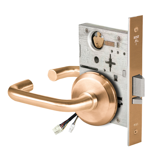 Electric Mortise Lock Satin Bronze Clear Coated