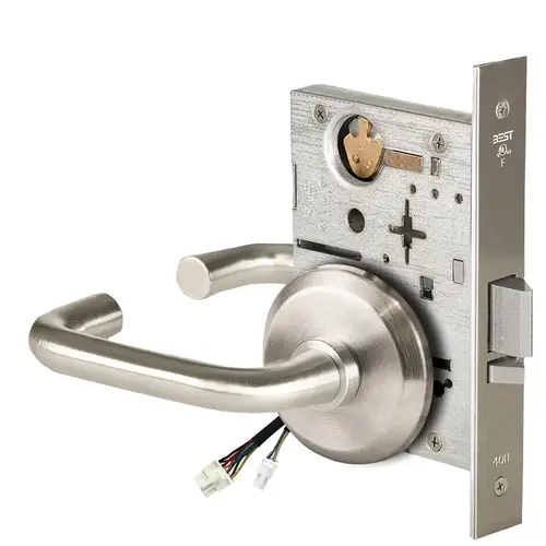 Electric Mortise Lock Satin Nickel Plated Clear Coated