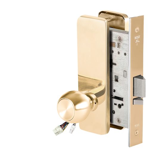 Electric Mortise Lock Bright Brass