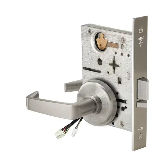 Electric Mortise Lock Satin Nickel Plated Clear Coated