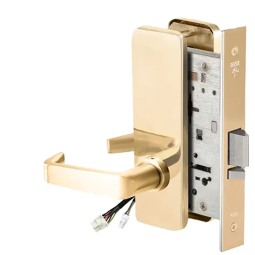 Electric Mortise Lock Bright Brass