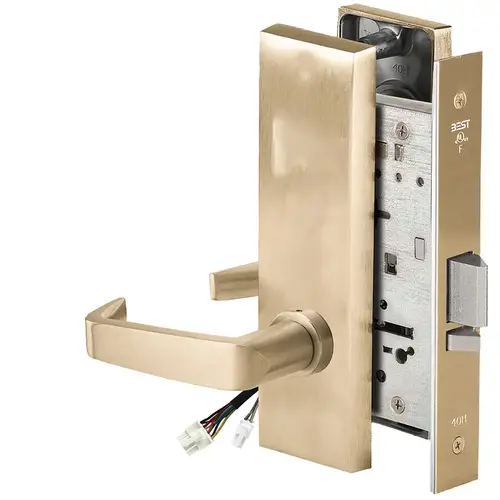 Electric Mortise Lock Satin Brass